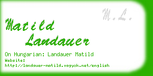 matild landauer business card